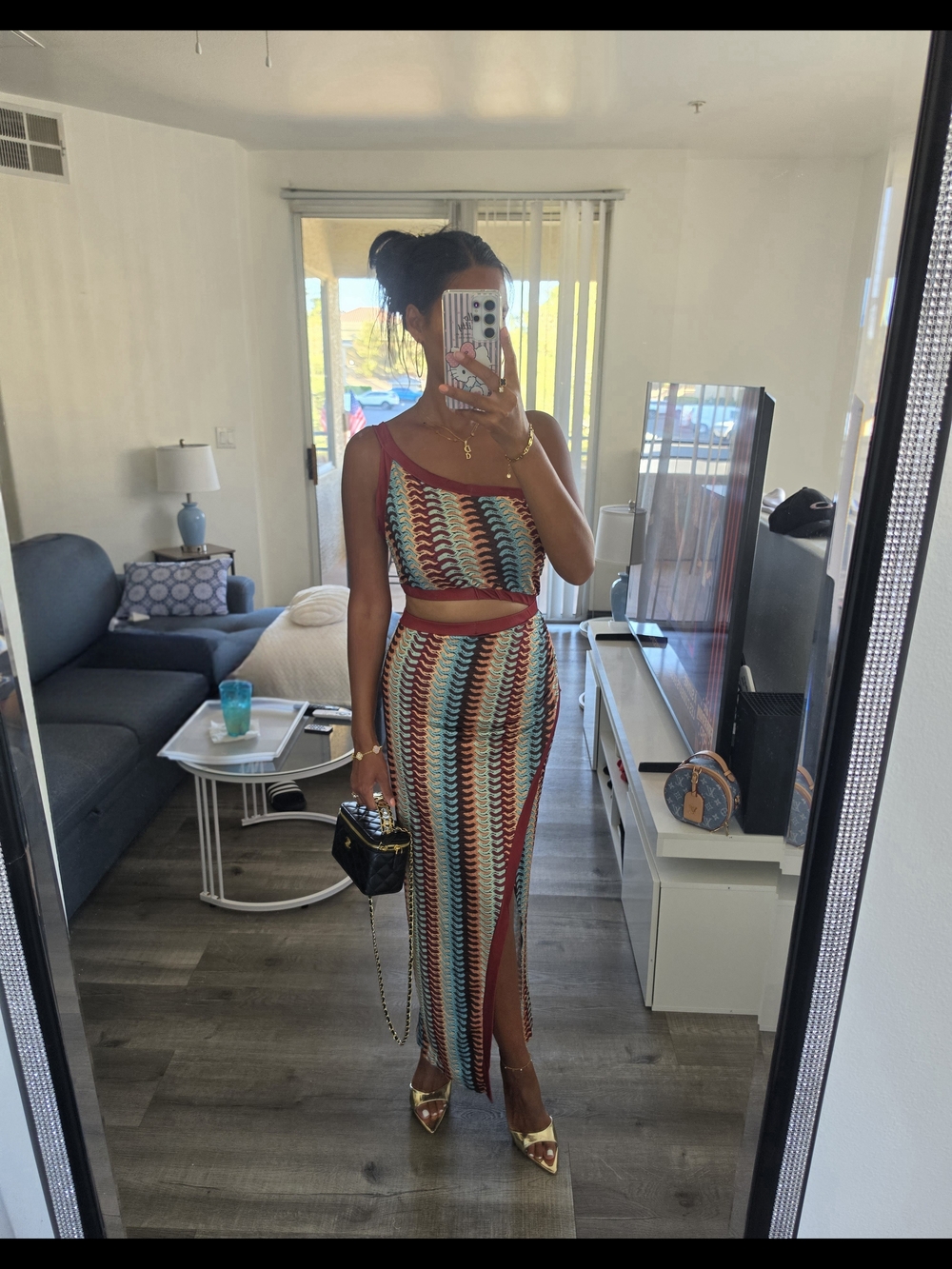 Multicolor Two-Piece Set - Tank Crop Top & Maxi Skirt - Picture 1 of 13